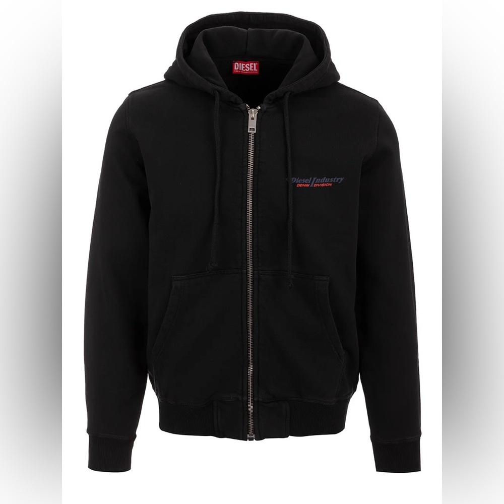 Diesel-logo print-black-zip up